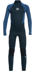 2023 Billabong Junior Intruder 4/3mm Back Zip Muta F44b94 - Navy